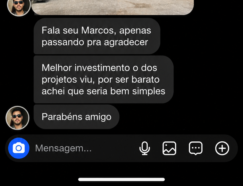 Depoimento de cliente